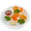 Dekorative Blumen Simulation Farbe Dumpling Dumplings Modell gefälschte Food Breakfast Shop Kitchen Requisiten Restaurant Fenster Display Wohnheimdekoration