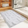 Tapis de bain Tapis de bain en peluche solide Tapis de salle de bain en microfibre épaisse avec support antidérapant Douche absorbante Sensation de pied semblable à un nuage