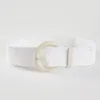 Belts Bohemian White Straw Braided Belt Women Summer PP Woven Waistband Beach Style Elastic Wide Clothing Accessory