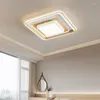 Lustres moderne simple lampe à LED protection des yeux salon atmosphère plafond grain de bois chambre à coucher paquet de maison entière