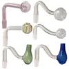 Glass Smoking Oil Burner Pipe Bowl Burners Bubbler Downstem 10mm 14mm 18mm Male 90 Degree for Hookah Bong Dab Rigs