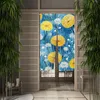 Curtain Elegant Flowers Door Curtains Art Japanese Style Doorway Living Room Partition Drape Entrance Hanging Half-Curtain Prop