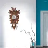 벽시계 골동품 나무 뻐꾸기 시계 새 시간 스윙 알람 시계 홈 데코레이트 드롭