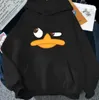 Damen Hoodies Sweatshirts Printces süßen Harajuku -Stil Trend Y2K Funny Duck Print Kapuzensport Sport Longsleeved Pullover Pullover 230822