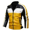 Trench de trincheira masculino Men Slim Leather Jackets Modotcycle Motorcycle Jacket de alta qualidade e inverno PU 3XL 230822