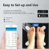 Escalas de peso corporal escala Bluetooth FAT BMI Smart Electronic LED Banheiro saudável pode ser conectado ao analisador de telefonia móvel 230821