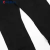 Jeans pour hommes Spliced Casual Denim Pants Mens Streetwear Solid Color Simple Straight-leg Men