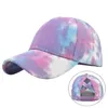 Ball Caps moda unisex mężczyźni kobiety barwione krawatem słoneczny kapelusz baseballowy Hip Hop niechlujny bawełna bawełniana letnia siatka