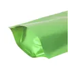 Packing Bags Wholesale Matte Green Aluminum Foil Stand Up Bag Grip Seal Tear Notch Doypack Food Snack Coffee Bean Storage Pack Pouches Dh0Oo