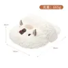 Kennels Winter Long Plush Pet Cat Bed Round Cushion House 2 In 1 warme mand Sleepzak Nestkennel voor kleine hond