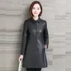 Veste en cuir de mouton naturel pour femme, Trench-Coat véritable, Long, printemps, vêtements d'extérieur automne, LWL1484