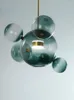 Chandeliers Led 포스트 모던 흑백 실버 금 유리 거품 식당을위한 샹들리에 조명 서스펜션 조명기구