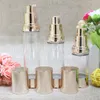 20 ml 30 ml 40 ml Gold Airless Bottle Vacuum Pump Lotion Cosmetic Container som används för reseflaskor 10 st/Lot Mkmeg