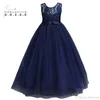 Navy Blue Cheap Flower Girl Dresses 2019 In Stock Princess A Line Sleeveless Kids Toddler First Communion Dress with Sash MC08893229