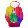 Spring and Autumn Fashion Cartoon 3D Digital Printing Casual Hoodie Casual