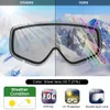 Ski Goggles Findway Adult Ski Goggles Doublelayer Lens Anti Fog UV Bescherming OTG Design over helm compatibel voor skiën snowboarden 230822