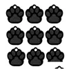 Colliers de chien Laisses Mode Paw Forme Pet ID Tag Nom Adresse Anti-Perte Chiot Chaton Bijoux En Alliage D'aluminium Za5425 Drop Livraison Ho Dhlvo