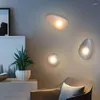 Настенные лампы галька светло -светодиодные стеклянные стеклянные дизайнерские лампы для спальни домашняя деть декора