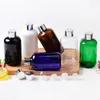 Depolama Şişeleri Boş şişe plastik 15pcs 200ml Yuvarlak Omuz Kozmetik Altın Gümüş Vidalı Kapak Paketleme Konteyneri Doldurulabilir