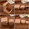 Party Gunst 9.5x9.5x3.5cm Kraft Paper Cardboard Pakket Box Geschenkverpakking Soap Jowery Packing Candy Boxes ZA4518 Drop Delivery Home Dhcuh