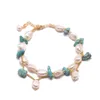 Bracelets de charme Vintage Mode En Acier Inoxydable Naturel Perle Femmes De Luxe Turquoise Bracelets Bijoux Accessoires Week-end Cadeau 230821