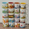 14 uncji ceramiczna Starbucks City Mub American Cities Cities Kiph Mug z oryginalnym pudełkiem Nowy Jork2165