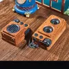 Mini głośniki retro głośnik bezprzewodowy przenośny subwoofer mini radio na zewnątrz mały stalowy pistolet kreatywny Caixa R230621 L230822