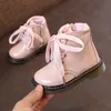 Boots Boat Autumn Girls Boots Fashion Patent Leather Princess Kids Shoes Soft Sole Comfortable Ankle Boots Boys Waterproof Snow Boots R230822