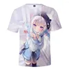 メンズTシャツlizeヘレスタ3dプリント春夏プレッピーメン/女性Tシャツストリートウェアカワイイスタイルシャツストリート服