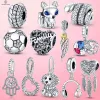 925 silver for pandora charms jewelry beads Openwork Music Notes charms set Pendant DIY Fine Beads Jewelry