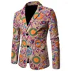 Men's Suits 2023 Designs African Style Mens Blazer Linen Stitching Printing Dyeing Jacket For Men Summer Fashion Suit Male Coat