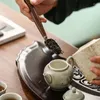 Tea Scoops Kongfu Hediye Retro Muteserler Kaşık Katı Kürek Ahşap Kepçe Aksesuarları Teaspoon Yaratıcı Tören Ebony