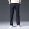 Calças masculinas 2023 Pant Spring Summer Summer respirável cor sólida Mid Straight Loose Men calça mais tamanho 42