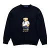 Printed Bear Crew Neck High Quality Men's Long Sleeve T-Shirt US Regular Size Thick Cotton Sweatshirt Fashion Shirt S-XXL