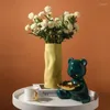 Vasen Wohnzimmer Dekoration Nordic Home Europa Tabletop Blume Vase Keramik Morandi reines Farbdekoration