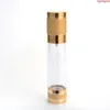 50ml Gold Silver Travel Travel Recarregável Airless Lotion Bomba Bomba A vácuo de embalagem cosmética de 50cc Recipientes SN853GOODS OJFJX