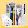 Jouets d'apprentissage NBX Coded Lock Mot de passe Trousse Lapin Chat Porte-stylo Grande capacité Boîte de papeterie Bureau à domicile École Rangement Crayon