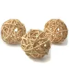装飾的な花の花輪手作りのラタンウィッカーボール素朴な球体クリスマスウェディングホームパーティーのためのボールdiy装飾子供ペットtoths6
