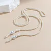 Chaînes élégantes longues blanches baroques collier de perles pour femmes perles robe colliers pull chaîne bijoux de fête de mariage