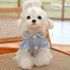 Hondenkleding puppy katoen zoete jas hond huisdier kleding vest voor honden kleding kat kleine schattige lente zomer paarse mode yorkshire accessoires 230821