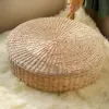 Floor Pillow Eco-Friendly Round Straw Cushion Hand Woven Tatami Floor Mat Yoga Tea Ceremony Meditation Pad Y200723220U