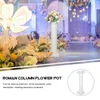 Flores decorativas coluna romana rodovia guia suprimentos de casamento de boas -vindas decoração decoração pilar vaso de vaso de festa paisagem