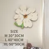 Väggklockor stora moderna klassiska söta mode unika klockor matsal blomma non ticking horloge mural hem dekorera föremål