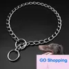 Chain Dog Collar Double Row Chrome Plated Choke Training Show Safety Control Apparel