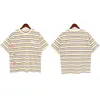 T-shirts pour hommes Designer Summer T-shirt à manches courtes Galeries Tee Depts Hommes Femmes Lettres de luxe Abricot Stripe Motif personnalisé et haut T-shirt pour femme