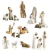 Oggetti decorativi Figurine Willow Tree Natività Figure Statue Decorazioni dipinta a mano Regalo di Natale 230822