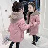 Down Coat 2022 Neues Modes Kids Girl Winter warmes Mantel Teenager Teenager Down Cotton Jacket Kinder Kapuze und Samt -Oberbekleidung Schichten TZ264 J230823