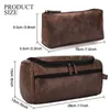 Storage Bags Double Layer PU Leather Handbag Rose Gold Women Travel Case Large Capacity Waterproof Cosmetic Bag Men Toiletry Pouch Wholesale