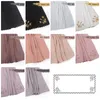 Ethnische Kleidung 2023 Muslim -Schals Frauen gestickt Chiffon Schal Mode Blume Langes Schal -Wickel Foulard Femme Hijab Kopftuch 180 70 cm