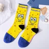 Chaussettes pour hommes 1 paire mode couleur couple coton peigné créatif dessin animé série animale personnalisé quatre saisons unisexe